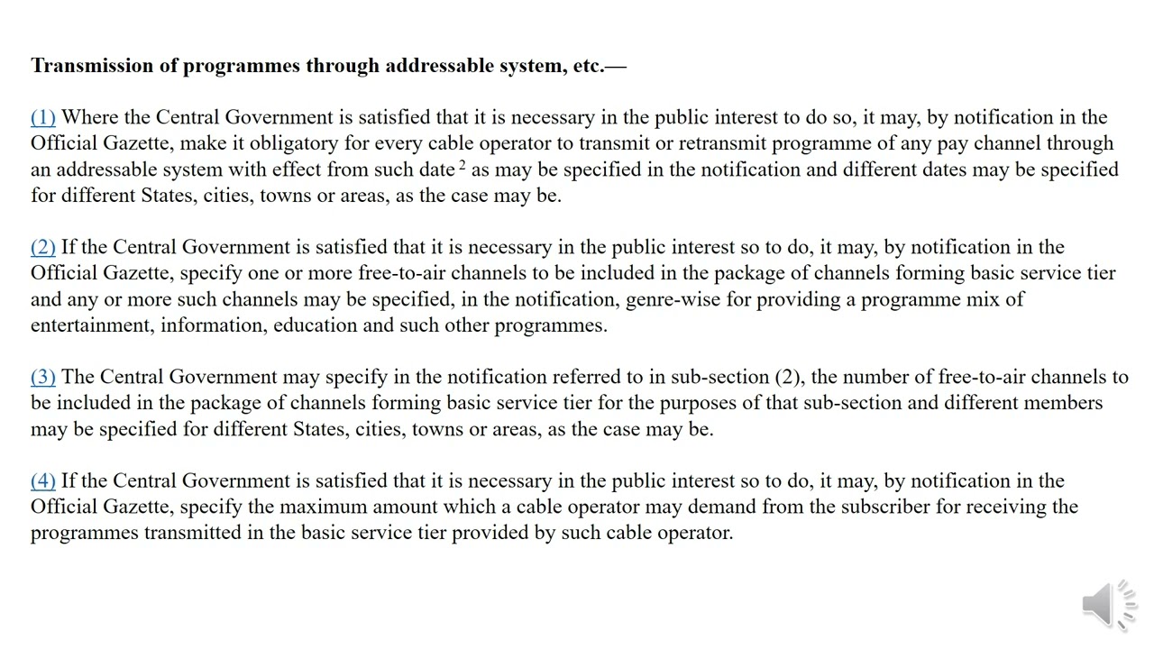 Dr Rajshree Chatterjee, DL MAJMC 102 UNIT 11 Cable Television Network Act, 1995