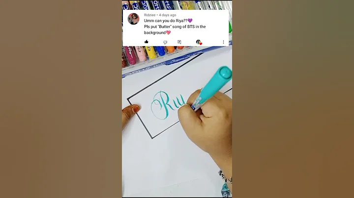 Riya 🥰 name calligraphy||doms brush pen calligraphy || calligraphy name writing/WhatsApp status💕