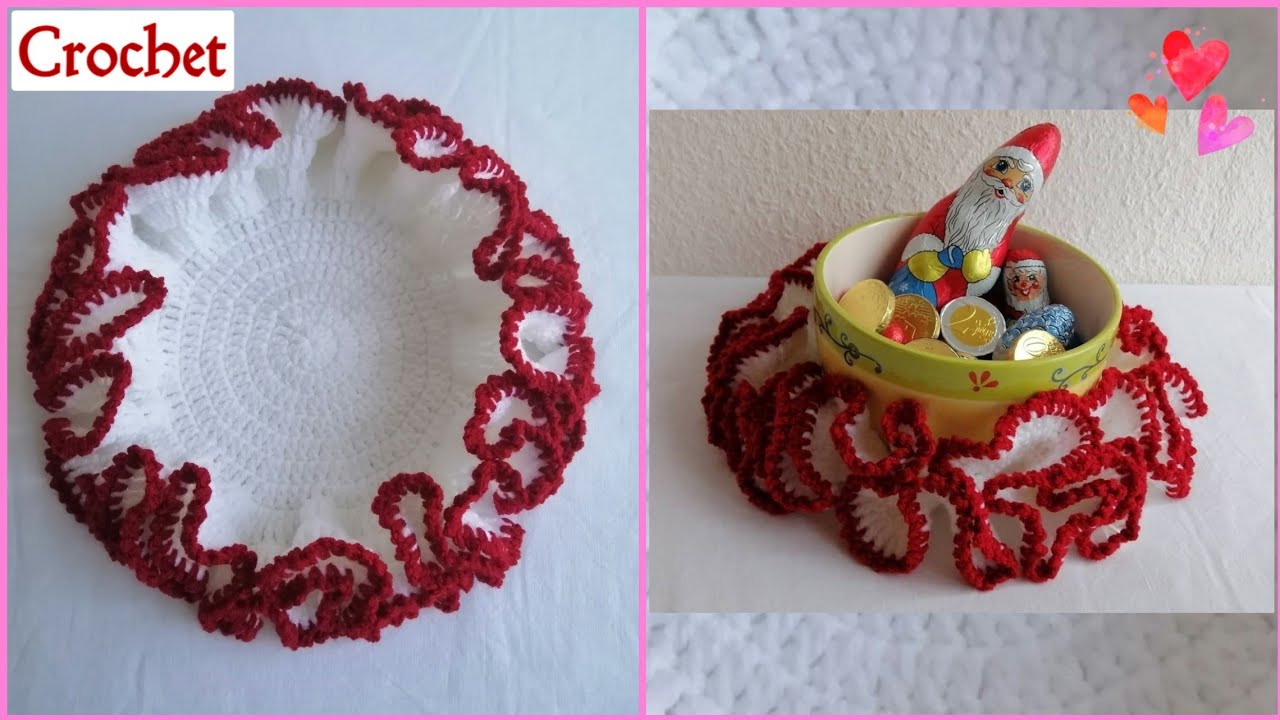 Crochet Elegant Doily  with Ruffle