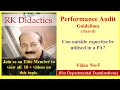 Performance Audit-5 MCQs