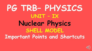PG TRB – PHYSICS | UNIT – IX | Nuclear Physics | Shell Model | SS Academy for physics | Tamil
