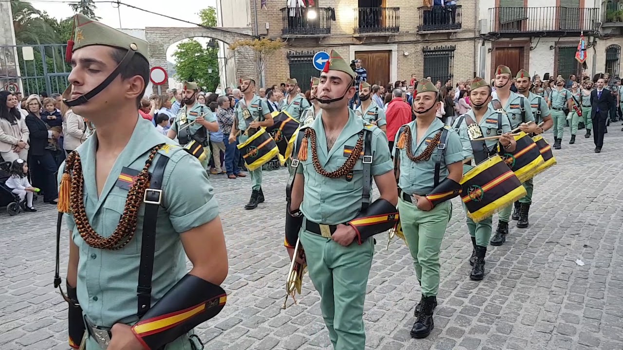 La Legión abriendo el cortejo del Nazareno de Priego de Córdoba en su Salida Extraordinaria