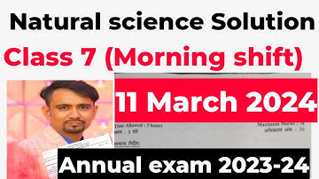 class 7th paper solution/answer key /  annual exam 2023/24l/ science question paper class7 2024