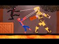 Spiderman and miles morales vs thanos on lava in people playground