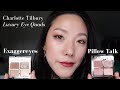 Choosing between Exaggereyes or Pillow Talk | Demo on each eye | Best Charlotte Tilbury Shadow Quad