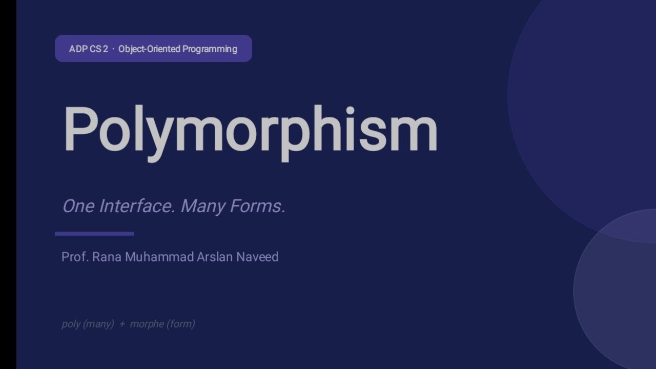 Polymorphism in OOP | ADP CS 2nd semester - YouTube