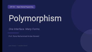 Polymorphism in OOP | ADP CS 2nd semester 