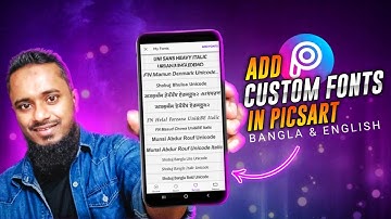 How To Add Custom Bangla & English Fonts In Picsart