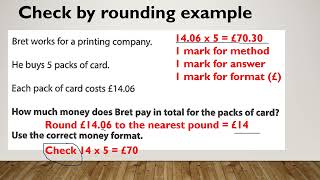 17 Money - Rounding to the nearest 10p/£1 and Checks - Functional Skills Maths Entry 3 - Edexcel