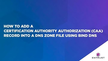 How to add a Certification Authority Authorization (CAA) record into a DNS zone file using BIND DNS