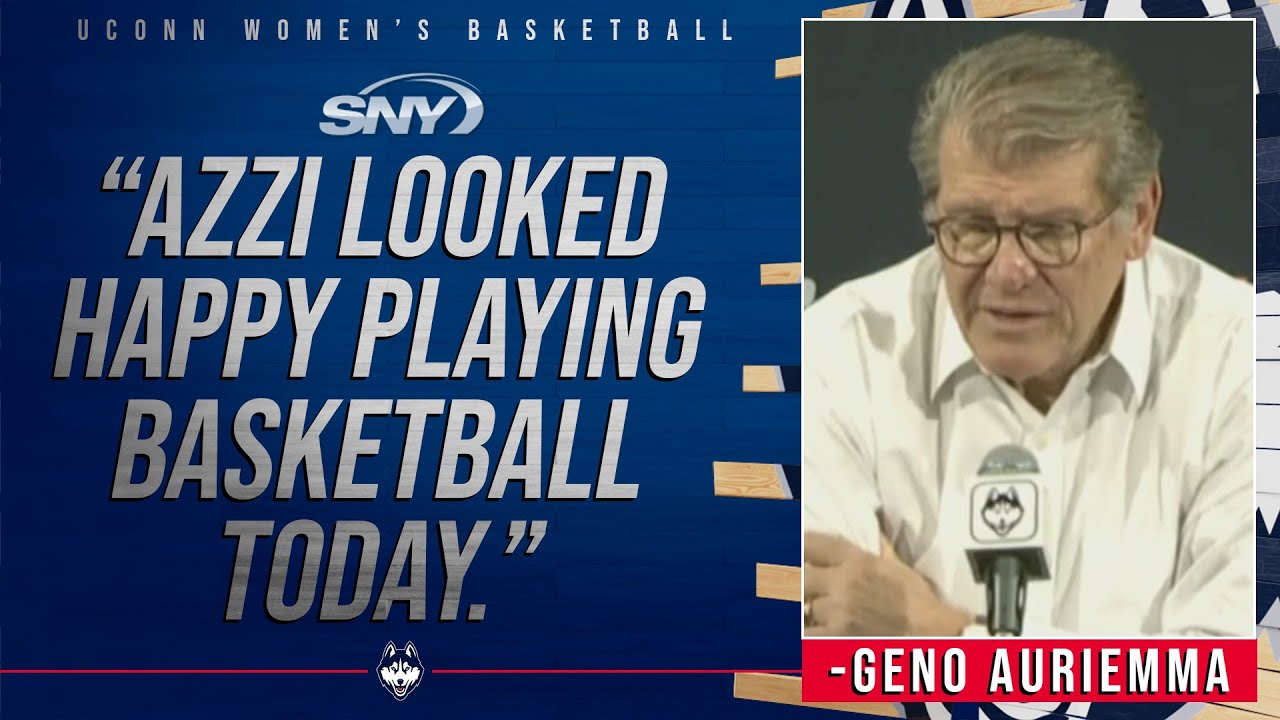 UConn vs Tennessee: Geno Auriemma on Azzi Fudd's outstanding 25-point  outing | UConn Post Game | SNY - YouTube