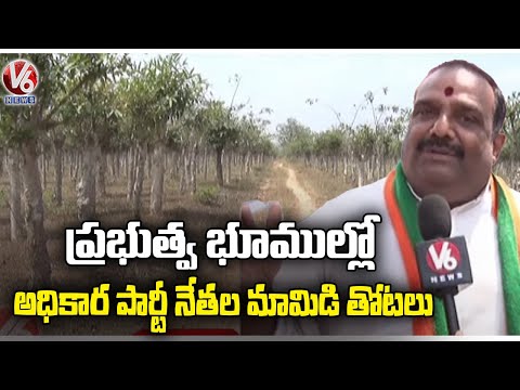BRS Party Leaders And Officials Try To Occupy Sericulture Lands | Mancherial | V6 News - V6NEWSTELUGU