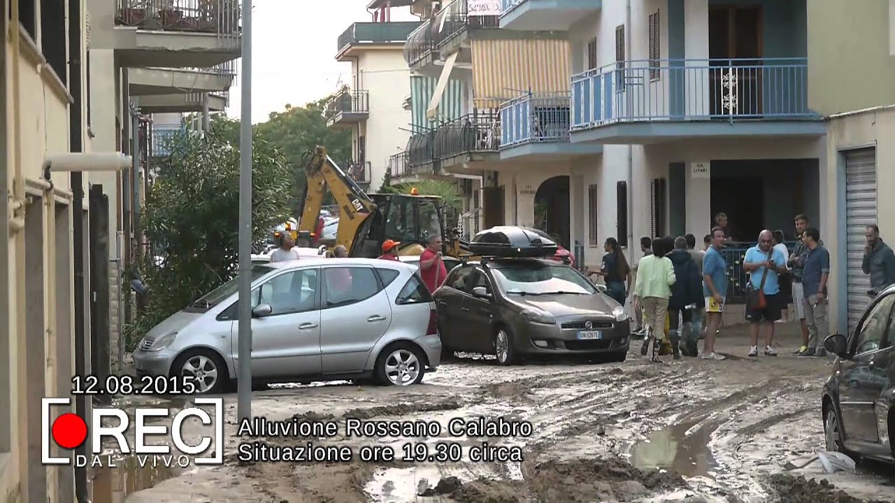 Alluvione Rossano Calabro - Situazione alle ore 19.30 circa