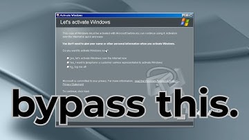 Bypassing Windows XP / Server 2003 Activation Center!