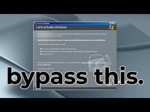 Bypassing Windows XP / Server 2003 Activation Center!