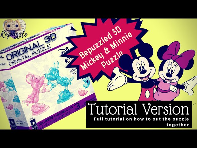 Mickey & Minnie Original 3D Crystal Puzzle from BePuzzled, Ages 12 and Up 