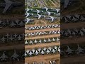 Basecamp of army  many aircrafts and fighter jets on army basecamp  aerial view of army basecamp