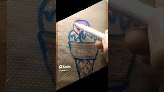 Ice Cream Drawing With Acrylic Marker