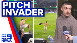 NRL pitch invader speaks after learning fate in court | 9 News Australia