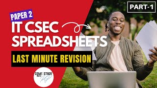 2024 IT CSEC Revision | #csec #cxc Spreadsheets (Exam Style Question)- part 1 Profile