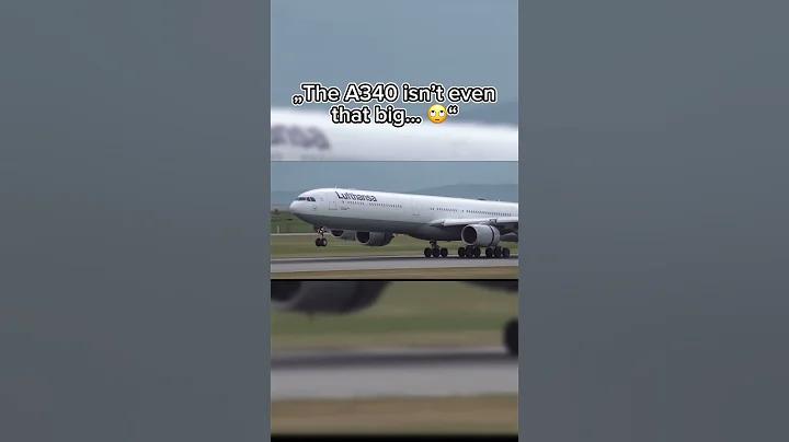 The Real Size of the A340 😮‍💨#avgeek #aviation #plane #a340 #realsize #airplane