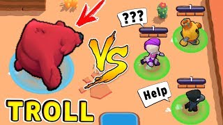 Bear TROLL vs NOOBS !! Funny Moments Brawl Stars # 12