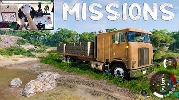 BeamNG.Drive | Transporting wood campaign missions | Logitech g920 relaxing drive
