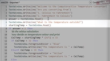 Small Basic Guide: 5. Making a complete program