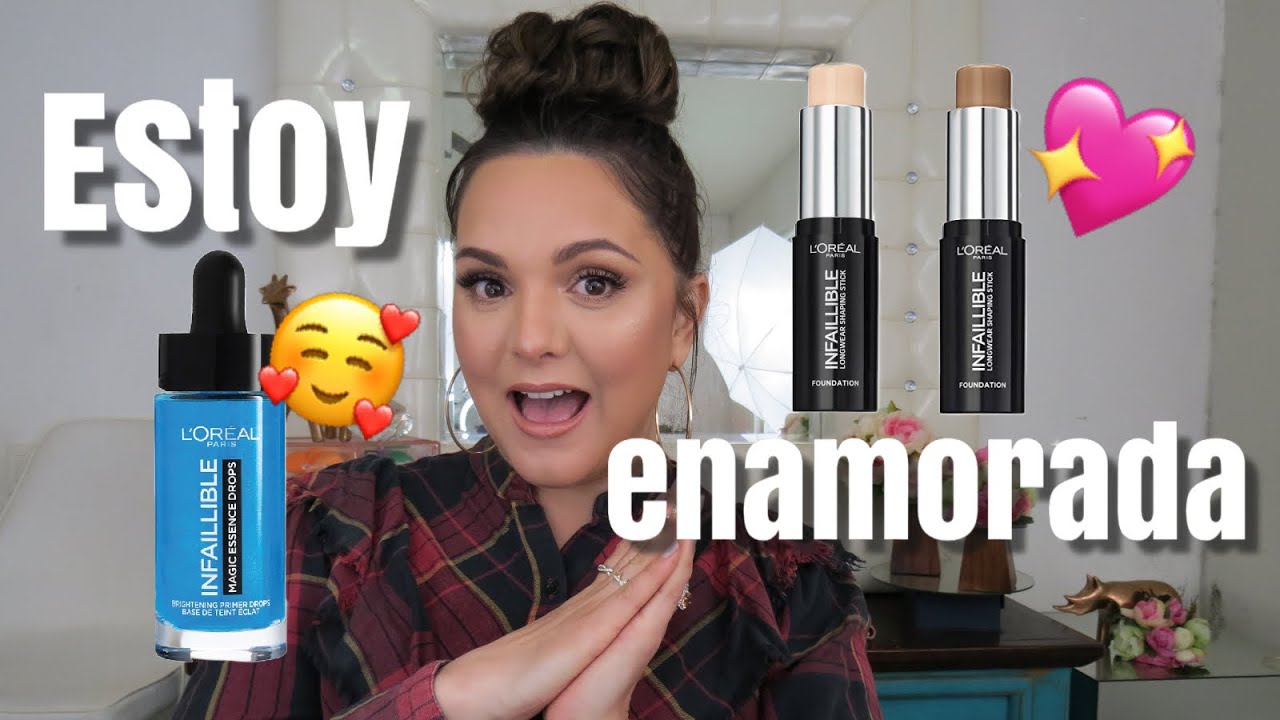 MAQUILLAJE EN BARRA DE LOREAL Y PRIMER MAGIC ESSENCE DROPS | Look Natural y LUMINOSO | Brendasinh