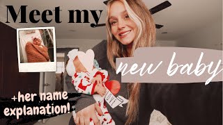 OUR BABY GIRLS NAME REVEAL +did I name her THOMAS?\/\/ 1 month update!