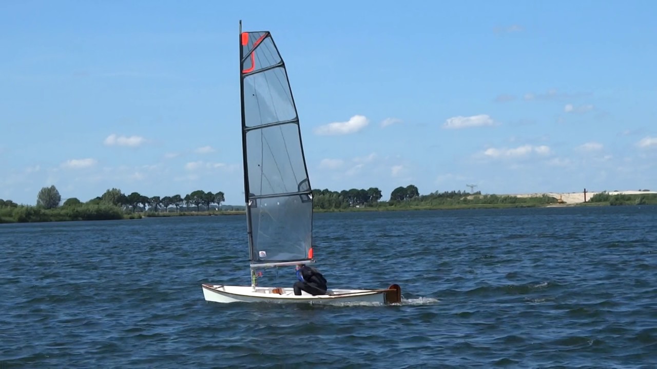 Viola 14 sailing canoe large sail trial video 4 YouTube