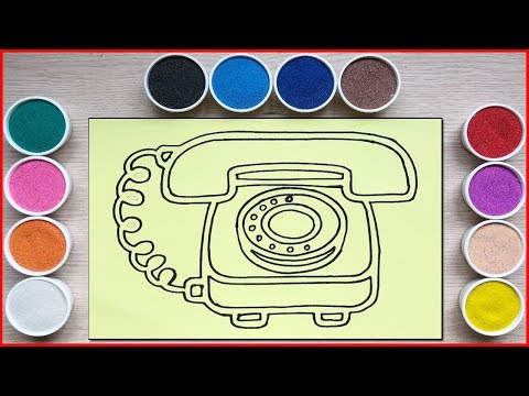 Video Đồ chơi TÔ MÀU TRANH CÁT CHIẾC ĐIỆN THOẠI BÀN -... - youtube