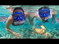 Ruby and Bonnie Brave Sisters Overcome Fear of the Ocean by Snorkeling