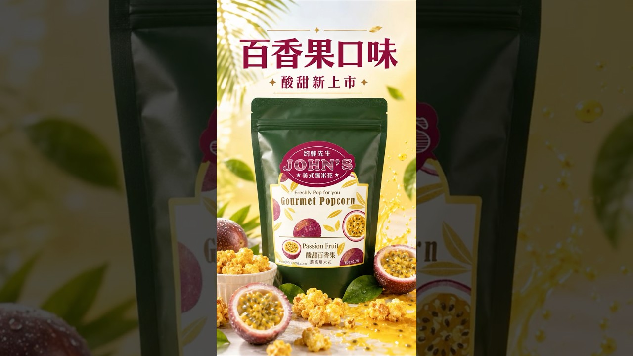 想找一個不一樣的小點心，這口味可以收藏起來💛✨百香果口味爆米花新上市啦！🍿酸甜、清爽、有記憶點😋#客製化爆米花 #爆米花禮盒 #活動贈品 #婚禮小物 #企業送禮