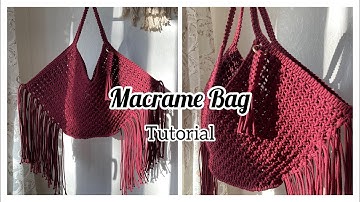 Macrame bag tutorial | bolsa macrame | bag with fringe