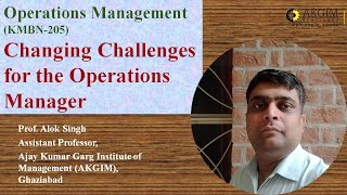 Changing Challenges for the Operations Manager