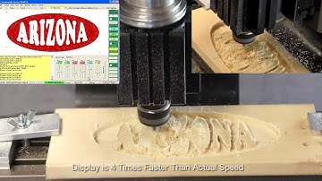 CNC Taig Micro MIll controlled by SuperCamXp cutting Woodsign