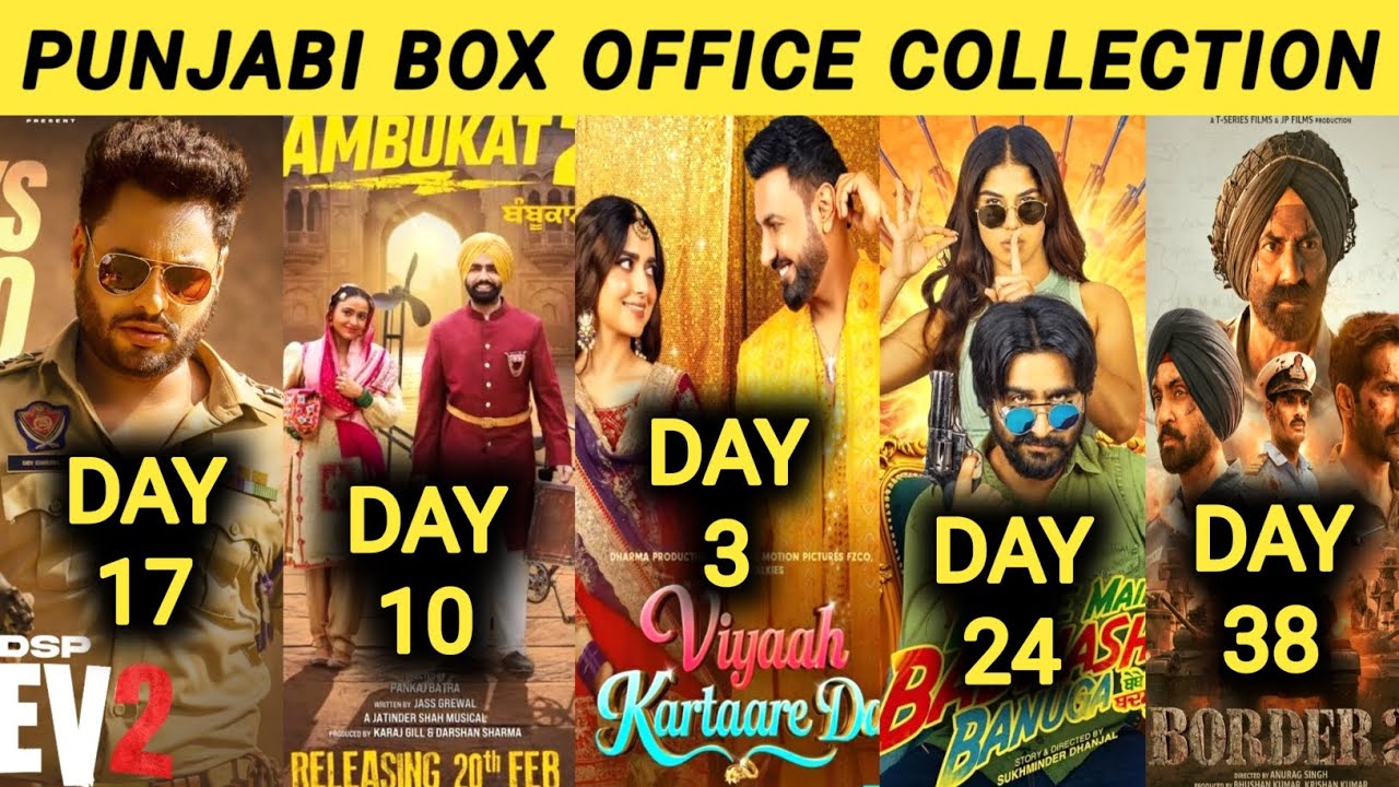 Box Office Collection Of Viah Kartare Da,Bambukat 2,DSP Dev 2,Bebe Main Badmash Banuga,Border 2