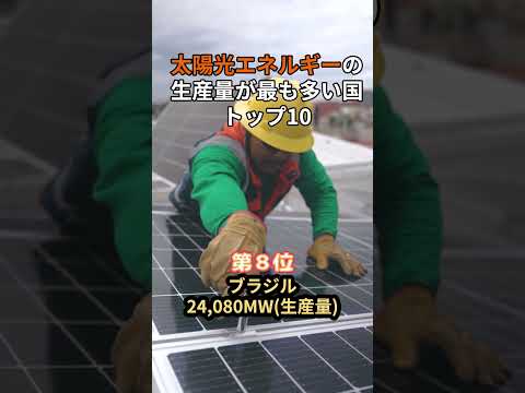 太陽光エネルギーの生産量が最も多い国トップ10　日本は何位？ #ショート #世界 #日本 #太陽光  #雑学