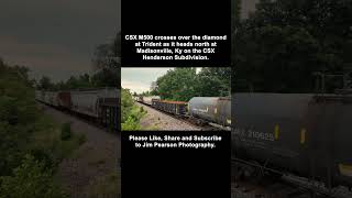 CSX M500 crosses over the diamond at Trident as it heads north at Madisonville, Ky.