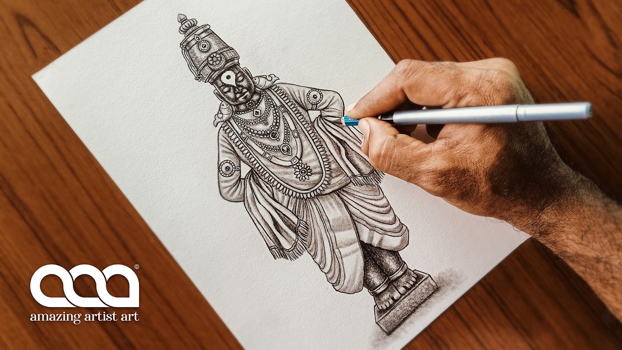God Vitthal Drawing | आषाढी एकादशी Special | विठू माऊली Drawing | Amazing Artist Art