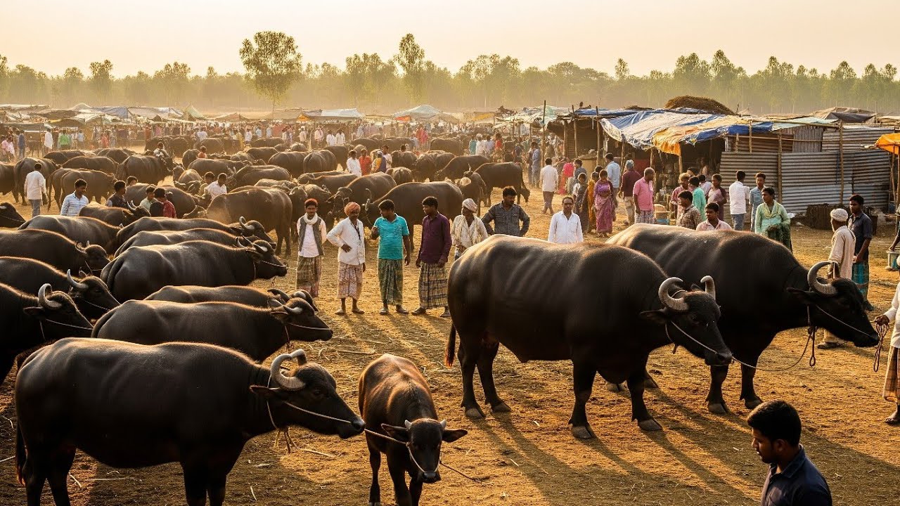 এক লক্ষ ৬৭ হাজার টাকার মহিষ ||কাহারোল মহিষের হাট দিনাজপুর||Kaharul Mohisher Hat Dinajpur