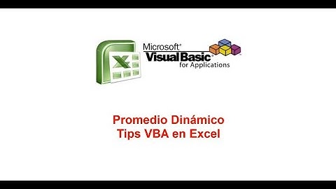 Promedio Dinámico Tips VBA en Excel