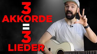 Für 3 super Songs brauchst du nur 3 Akkorde - auf der Gitarre