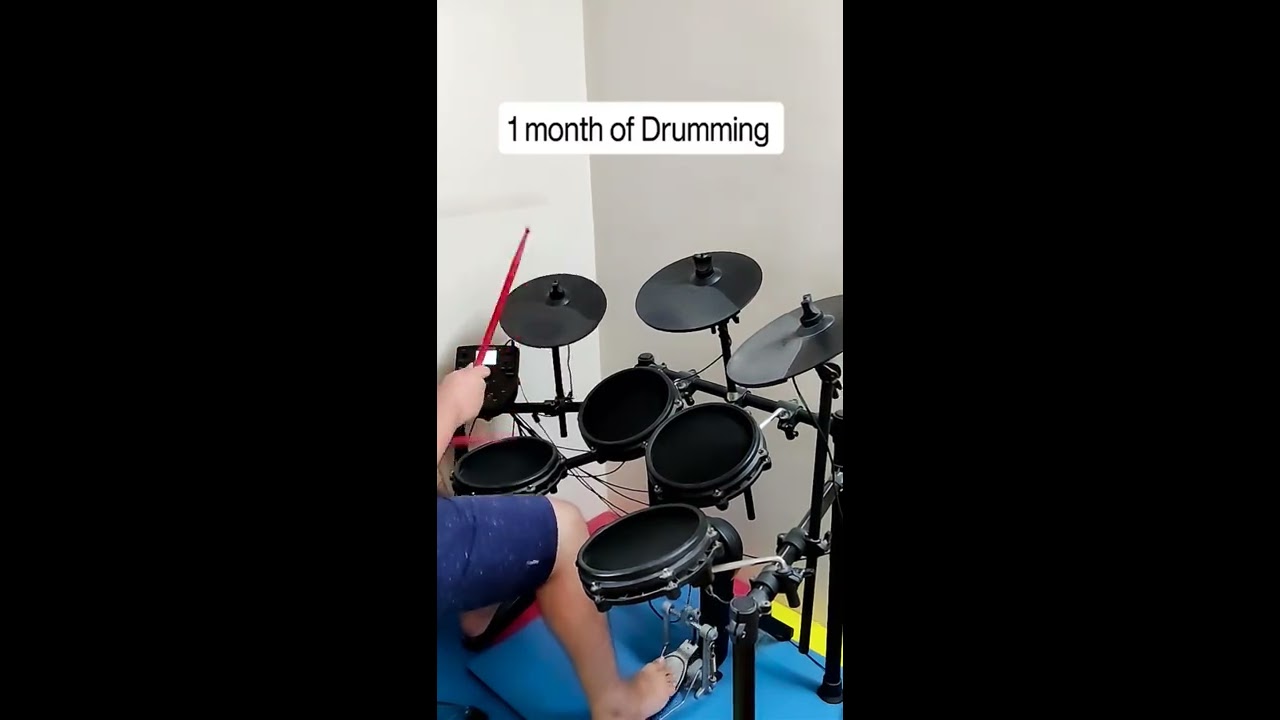 1 DAY OF DRUMMING Vs 10 YEARS OF DRUMMING!!😃😎🤘🔥 #shorts #drummer #music #drumming