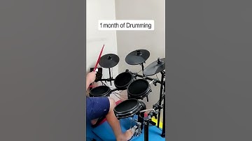 Thumbnail of 1 DAY OF DRUMMING Vs 10 YEARS OF DRUMMING!!😃😎🤘🔥 #shorts #drummer #music  #drumming