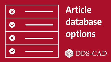 DDScad | Article database options