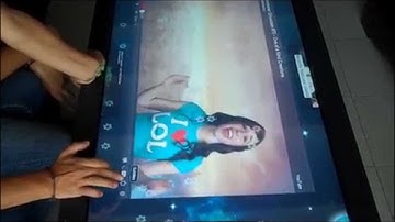touch table with interactive video application