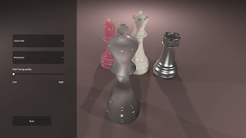 Godot AI + Ray-Tracing Tech Demo Settings Screen (laptop GTX 1050)