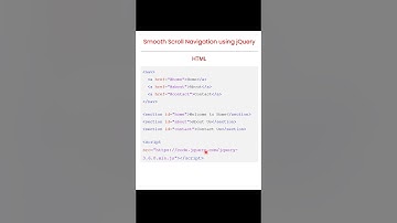 Smooth Scroll Navigation using jQuery
